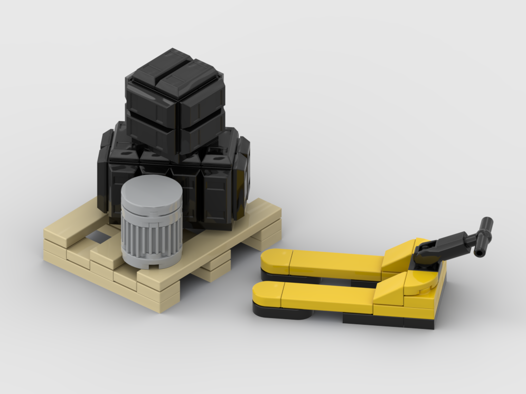 Pallet Jack with Equipment – Free MOC Building Instructions