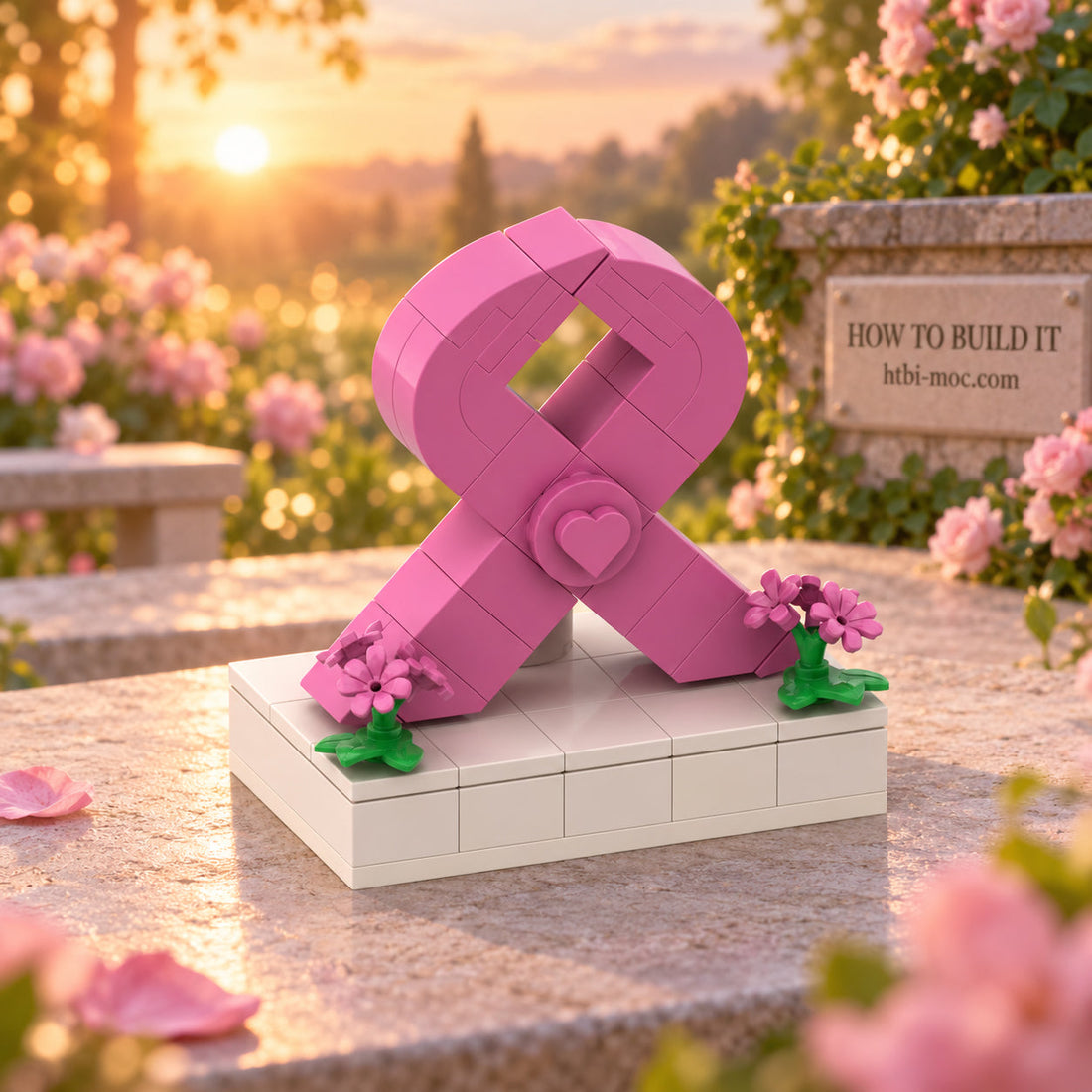 Pink Ribbon MOC – Free Building Instructions