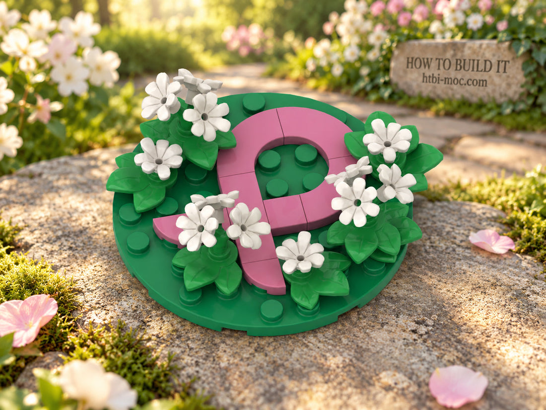 Pink Ribbon Flower Garden MOC – Free Building Instructions