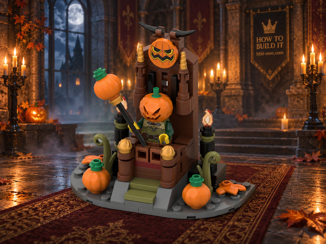 Pumpkin Throne MOC – Free Halloween Building Instructions