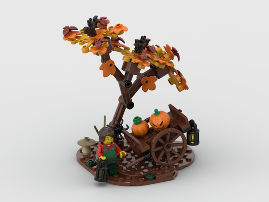 Pumpkin Cart Scene – Free Building MOC Instructions