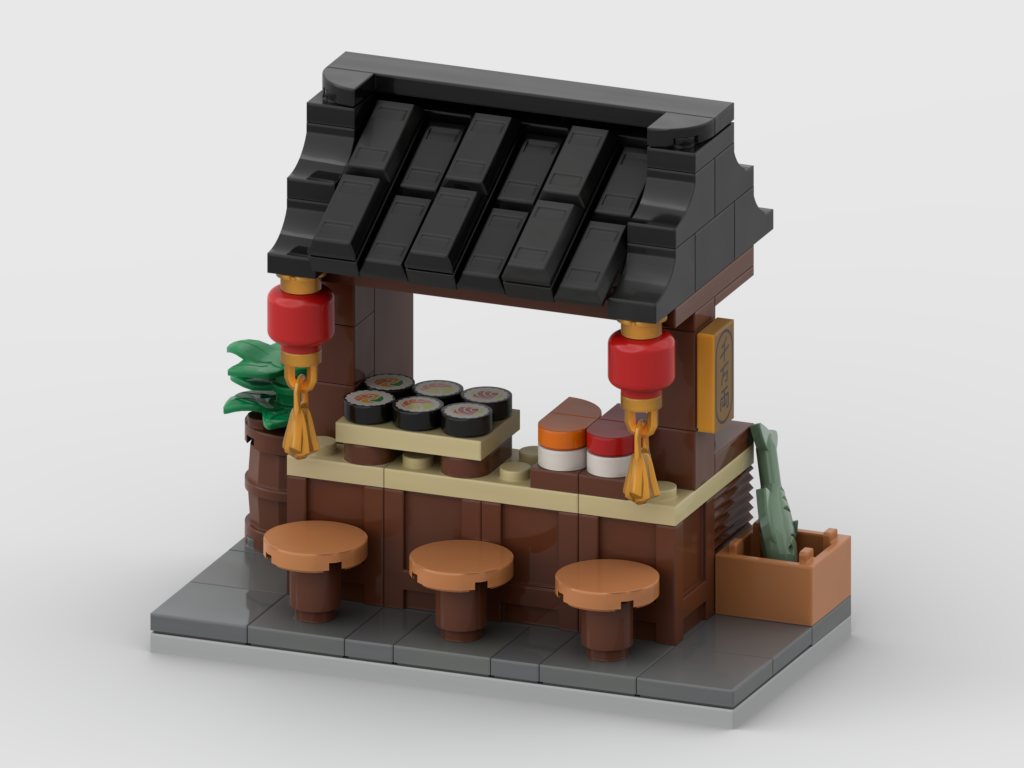 Sushi Stand Building Instructions | Free City Food Stall Build