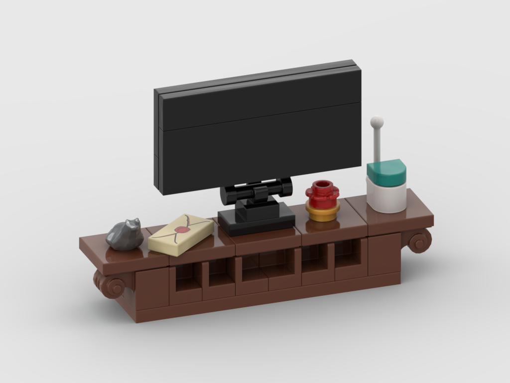 TV Stand Setup – Free MOC Building Instructions
