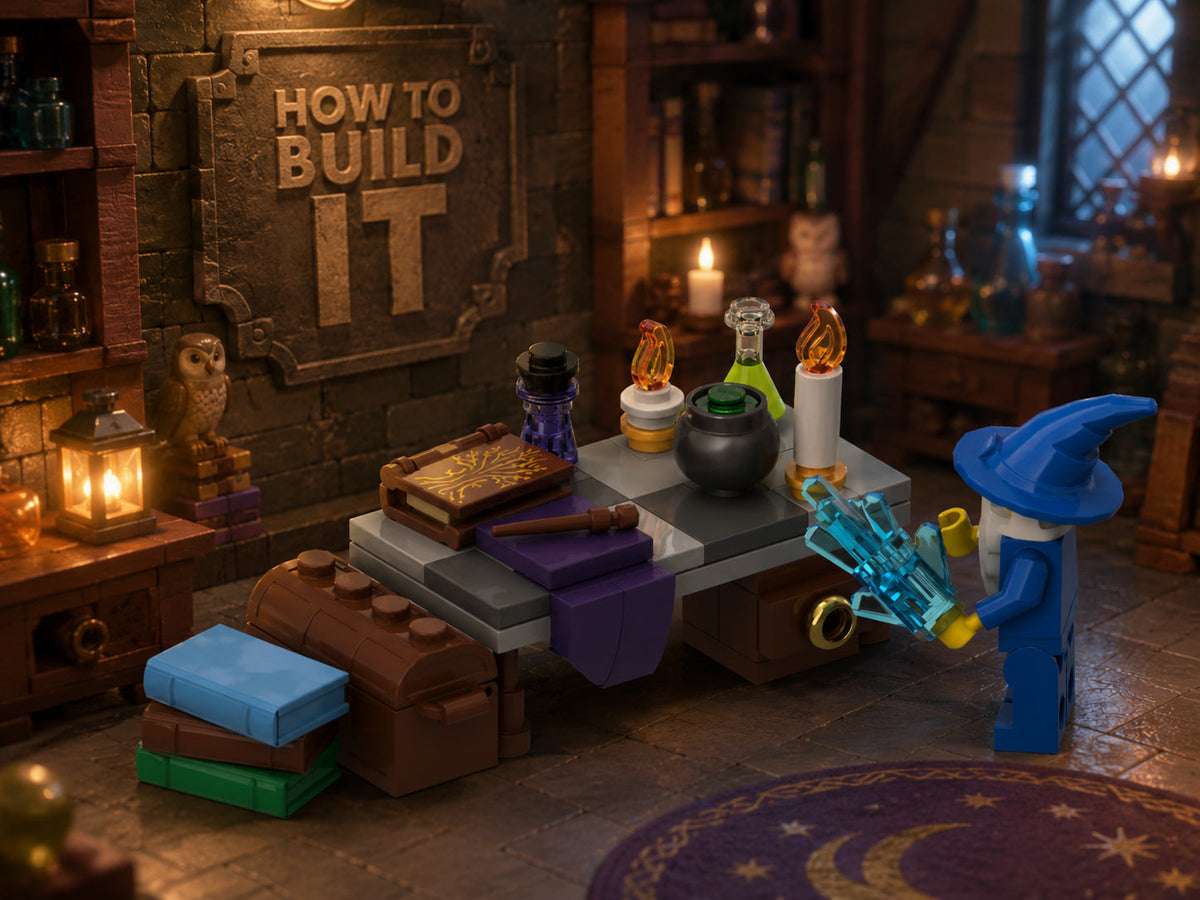 Wizard’s Arcane Workbench MOC – Free Instructions