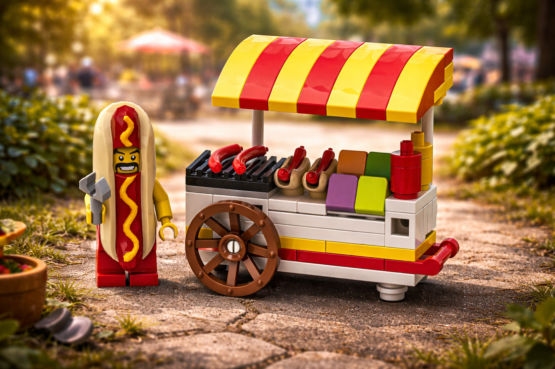 Hot Dog Street Cart Free Building Instructions | City Food Stall Build