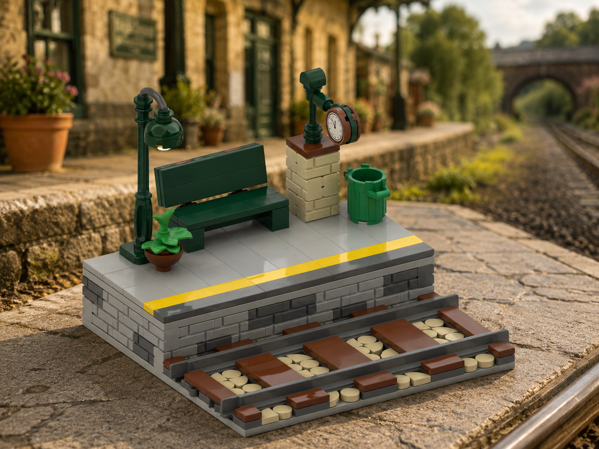 Train Station Platform Free Building Instructions