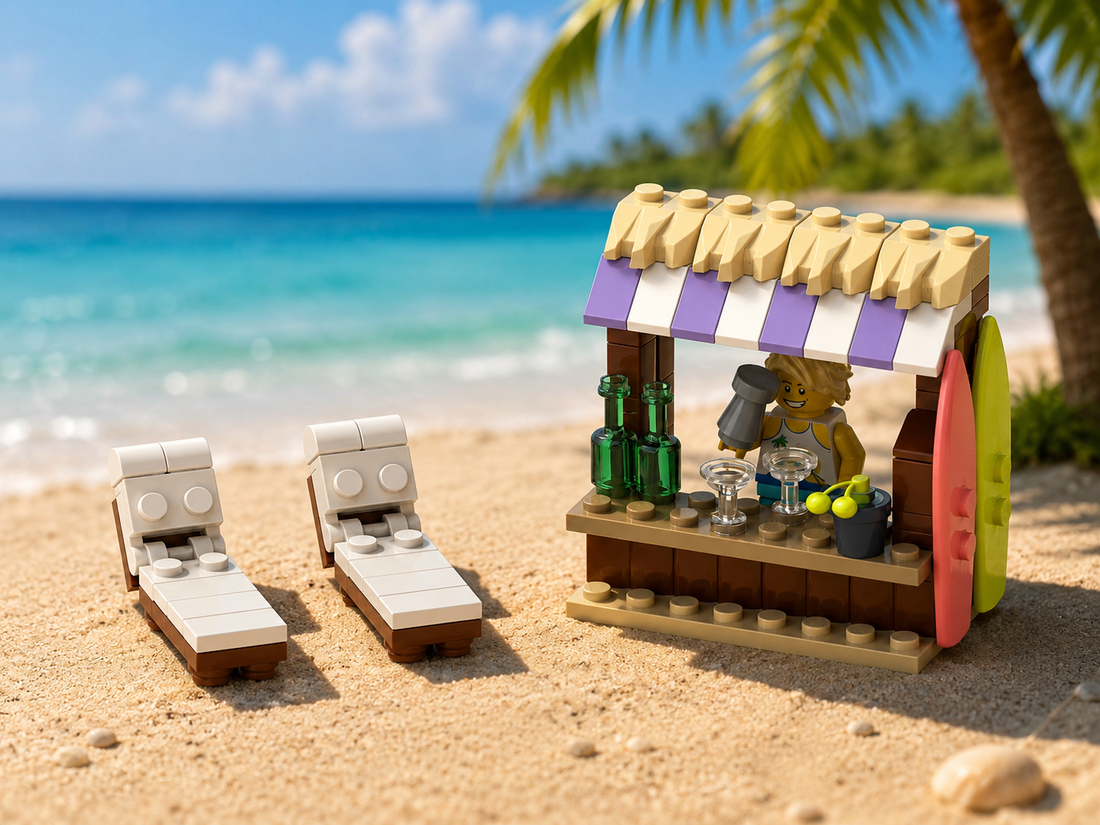 Surfside Beach Bar MOC – Free Building Instructions