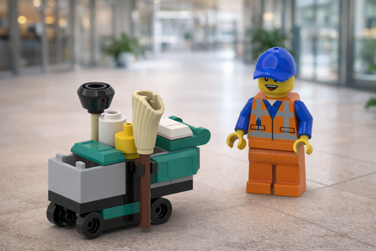 Cleaning Cart & Worker – Free Building MOC Instructions