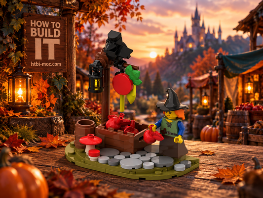 Poison Apple Stall MOC – Free Building Instructions