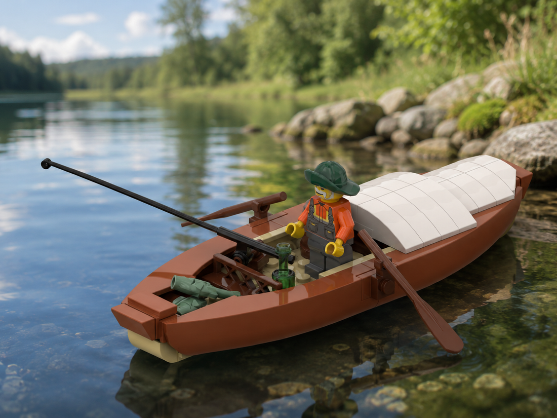 Old Town Fishing Boat Brick Model – Classic Harbor Boat Build Inspiration