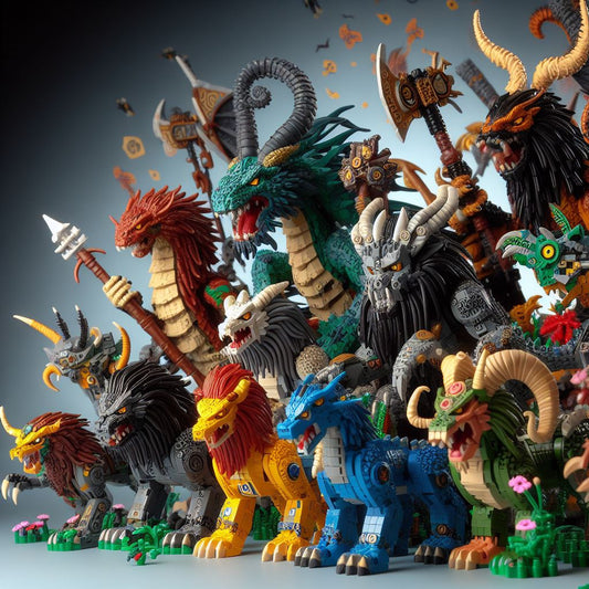 34 AI ideas for Lego MOCs Mythical Monsters