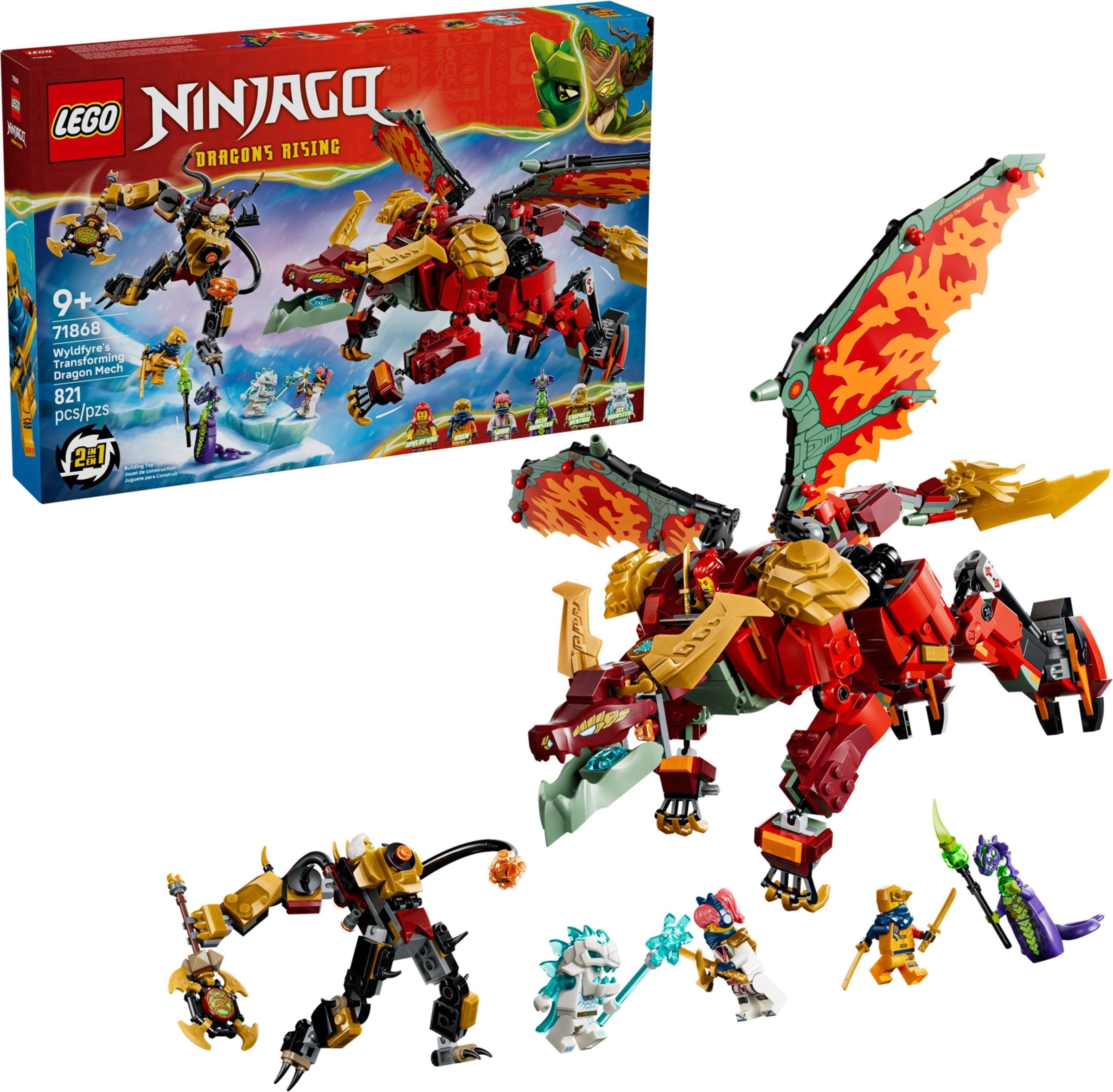 LEGO 71868 Wyldfyre's Transforming Dragon Mech - Wyldfyre