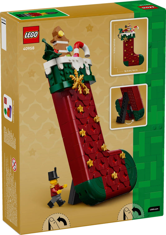 LEGO 40958 Christmas Stocking Creates a Tiled Festive Display
