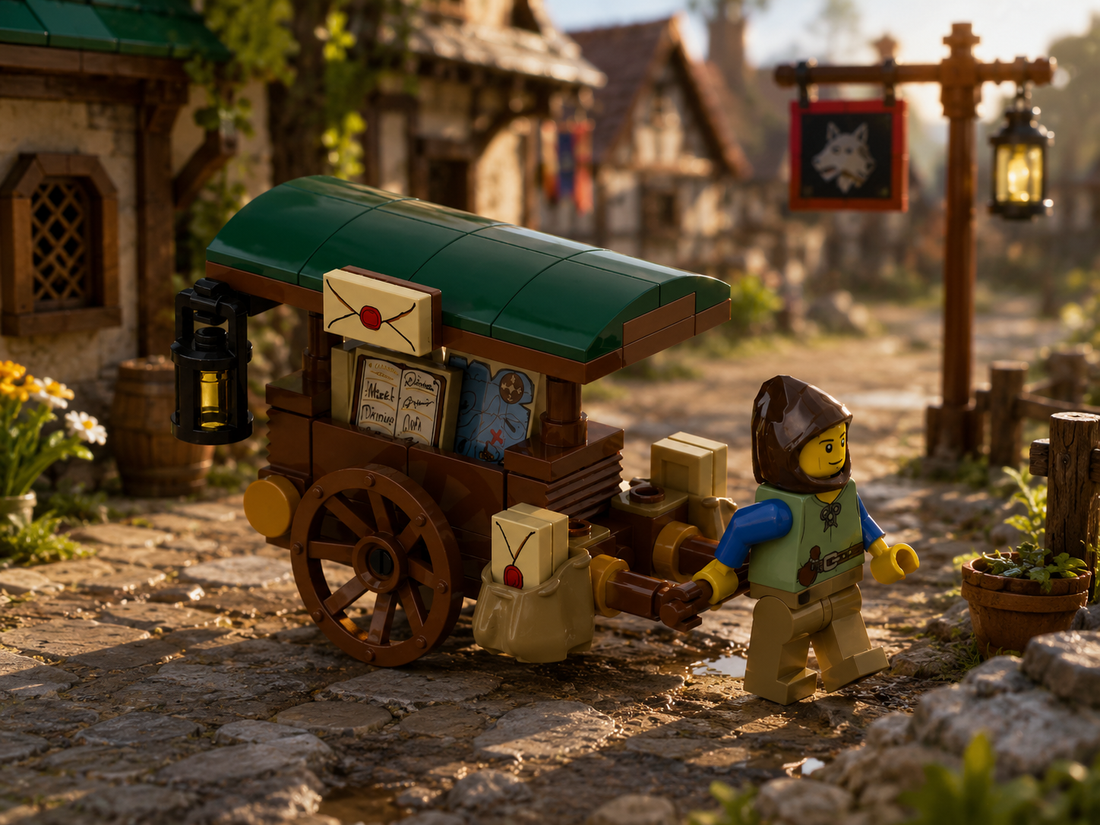 Medieval Mail Cart MOC – Free Building Instructions