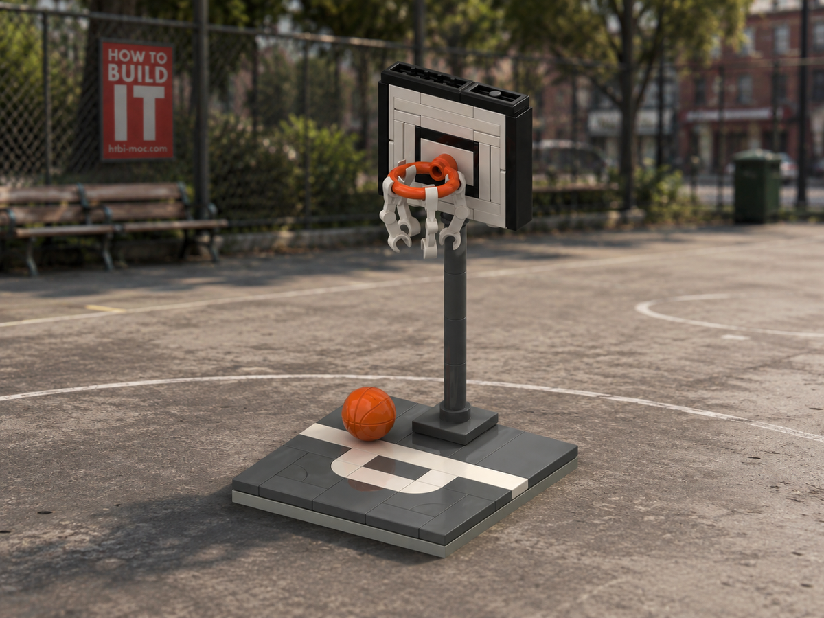 Street Basketball Hoop MOC – Free Building Instructions