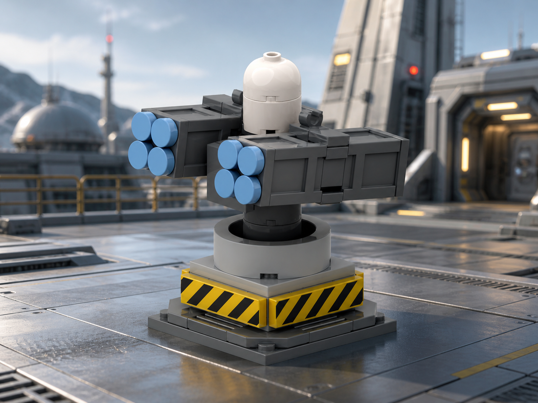 Anti-Aircraft Turret Free Building Instructions