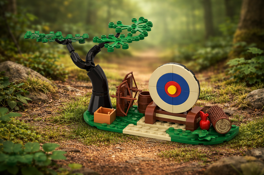 Forest Archery Practice Spot – Free Building MOC Instructions
