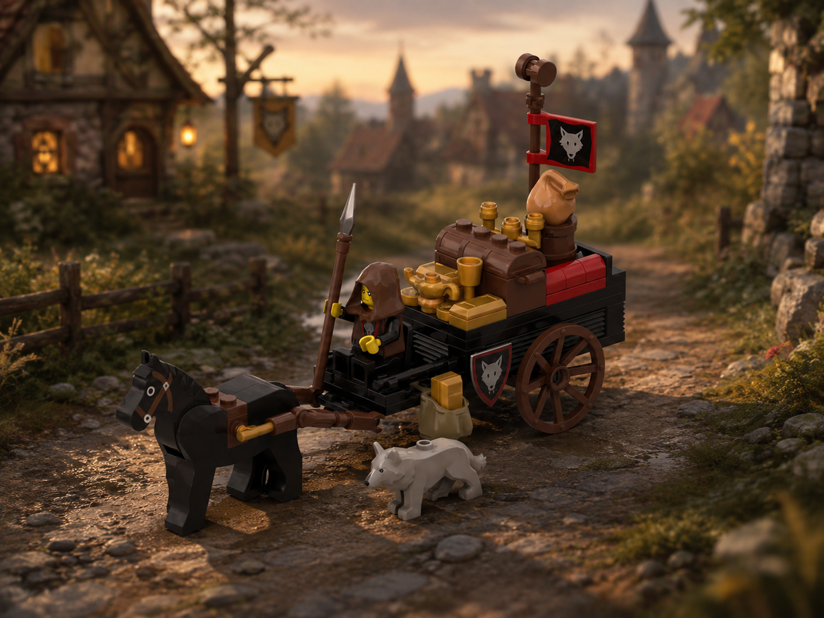 Wolf Pack Treasure Cart MOC | Free Image Instructions