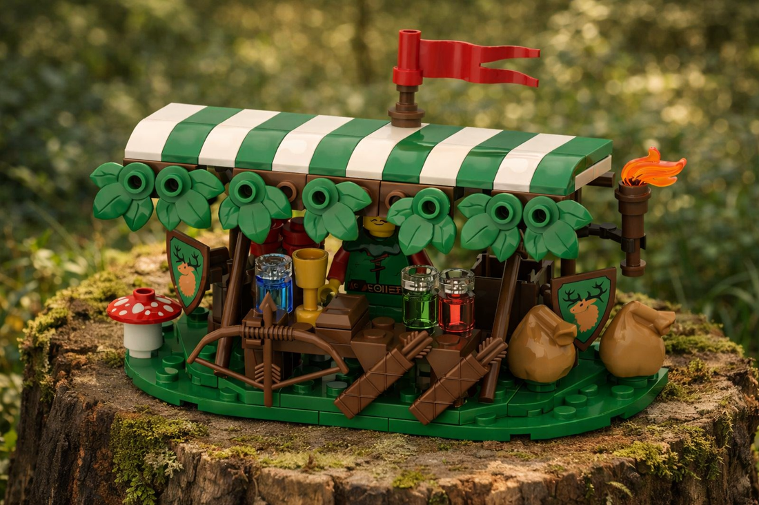 Forestmen Trading Stand – Free Building MOC Instructions