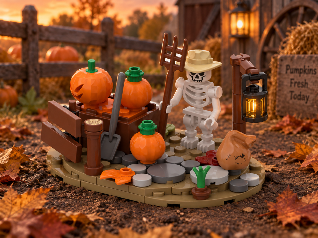 Skeleton Farmhand MOC – Free Instructions for a Spooky Farm Scene