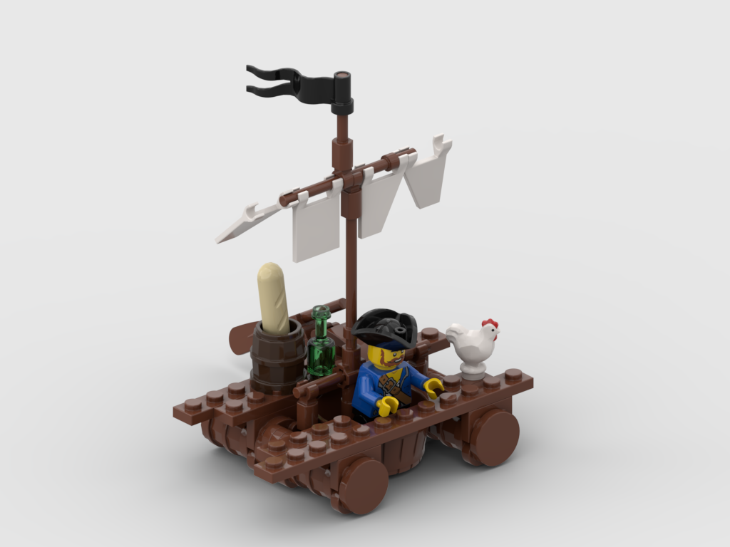 Raft with Sail – Free Building MOC Instructions