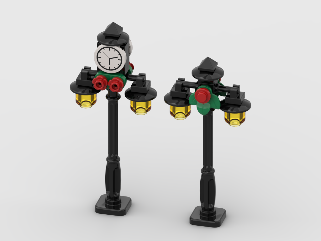 City Clock Street Lights – Free Building MOC Instructions