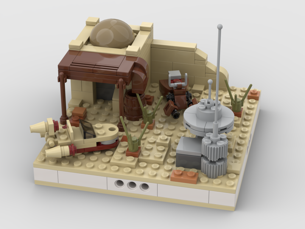 Star Wars mini model of desert house - Free Download link in the description