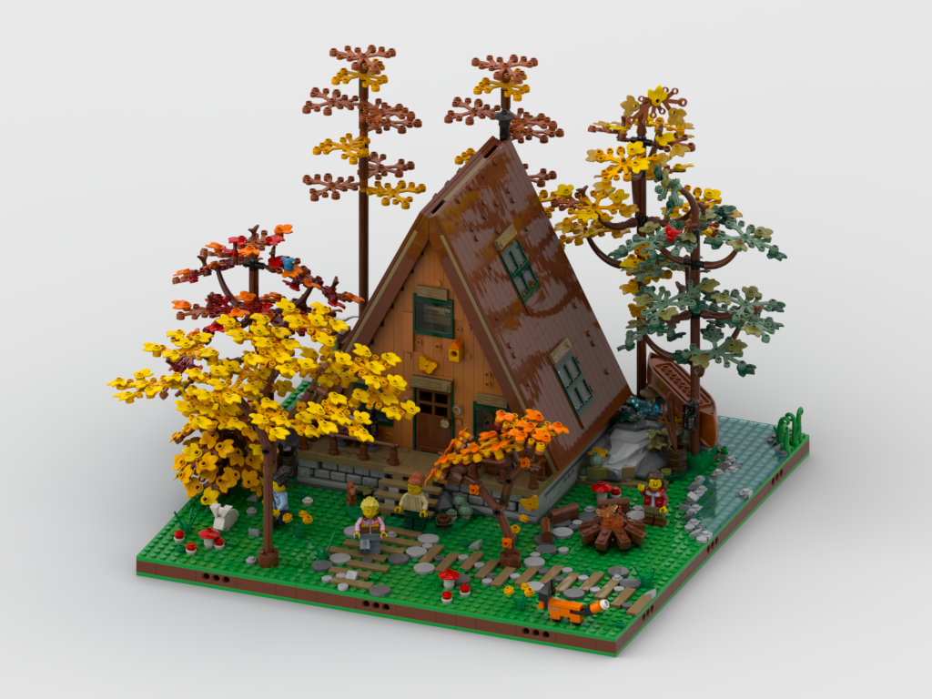 MOC - 48X48 Display for set 21338 A-Frame Cabin