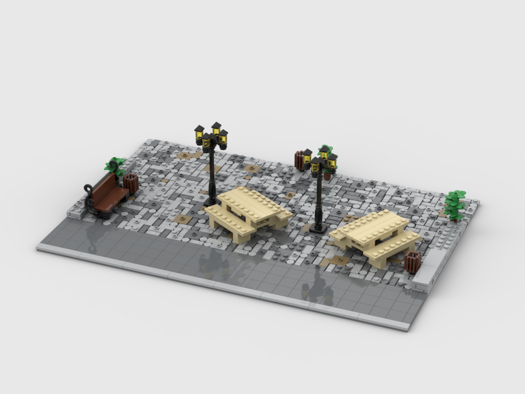 MOC - Modular Food Truck area - Display for sets 60404 + 40681