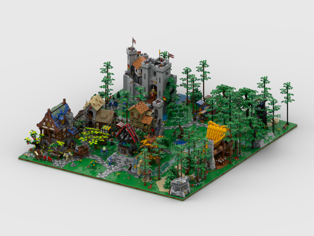 MOC - Medieval Diorama - Display for sets: 10305, 40567, 40601, 21325, 10332, 43242