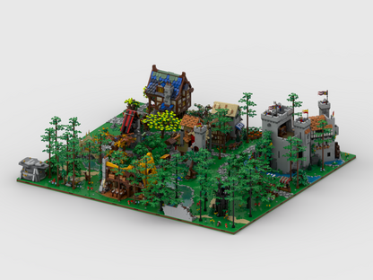 MOC - Medieval Diorama - Display for sets: 10305, 40567, 40601, 21325, 10332, 43242