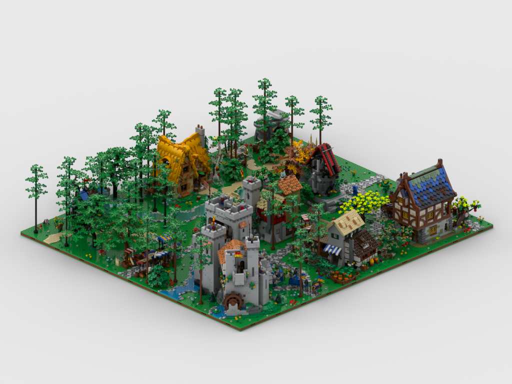 MOC - Medieval Diorama - Display for sets: 10305, 40567, 40601, 21325, 10332, 43242