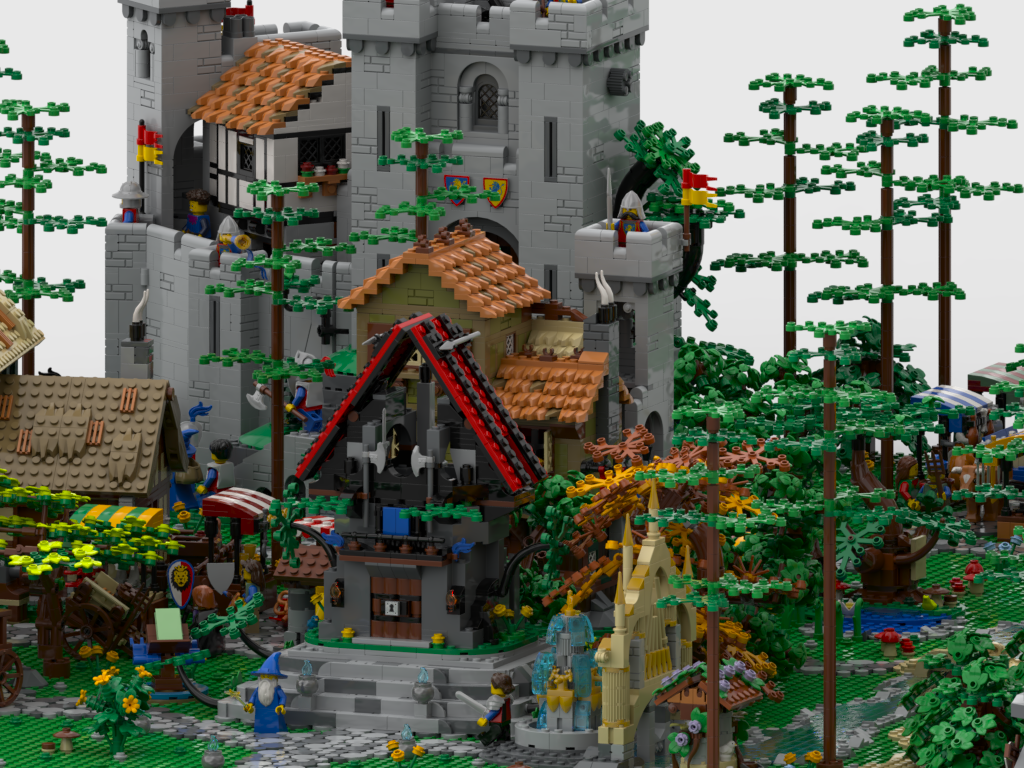 MOC - Medieval Diorama - Display for sets: 10305, 40567, 40601, 21325, 10332, 43242