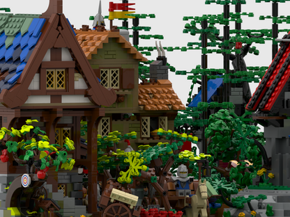 MOC - Medieval Diorama - Display for sets: 10305, 40567, 40601, 21325, 10332, 43242