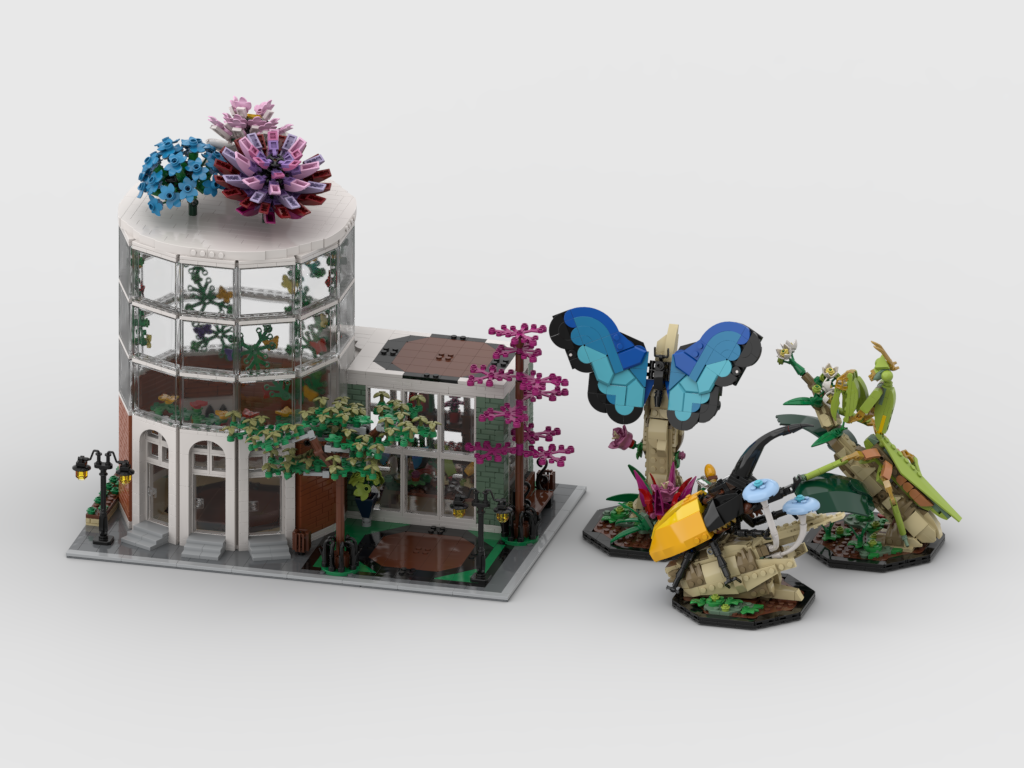 MOC - Modular Botanical Museum + Display for set 21342 The Insect Collection