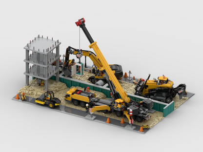 MOC - Modular Construction Site Display for sets 60420 + 60466 + 60450 + 60409 + 60401 + 952502 + 952403