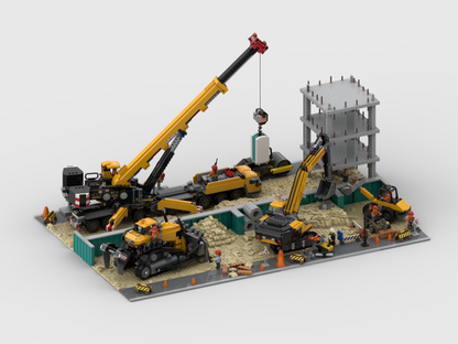 MOC - Modular Construction Site Display for sets 60420 + 60466 + 60450 + 60409 + 60401 + 952502 + 952403
