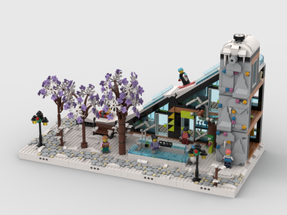 MOC - Winter Village - Display for set 60366 - Ski and Climbing Center