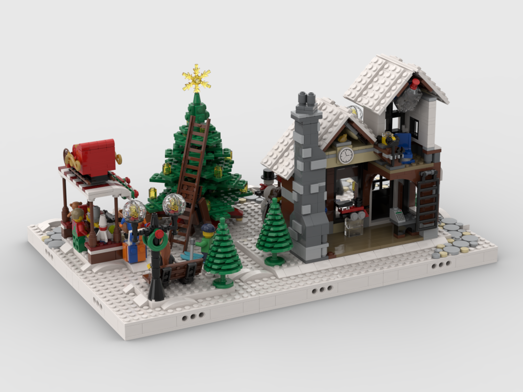 MOC - Winter Village - Display for set 10249 - Winter Toy Shop