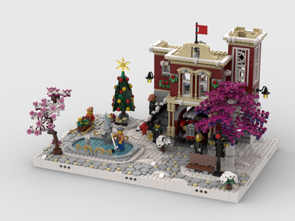 MOC - Winter Village - Display for set 10263 - Fire Station