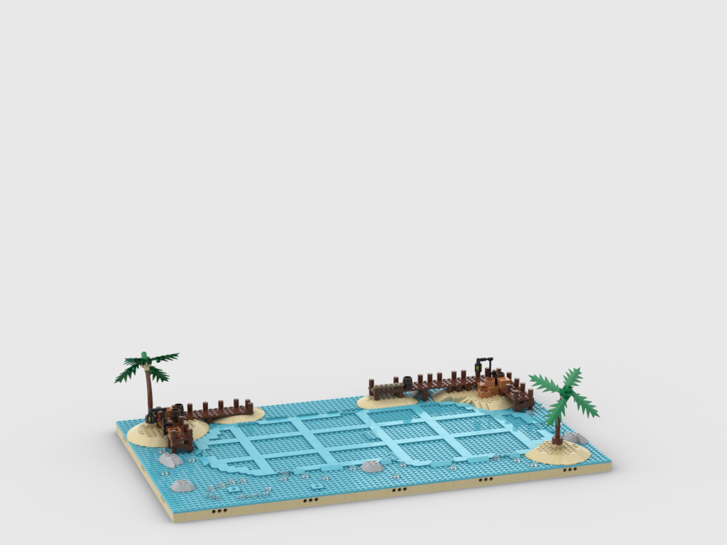 MOC - Pirates Diorama - Display for set 21322 - Pirates of Barracuda Bay