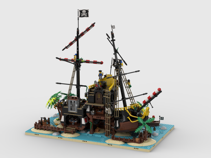 MOC - Pirates Diorama - Display for set 21322 - Pirates of Barracuda Bay