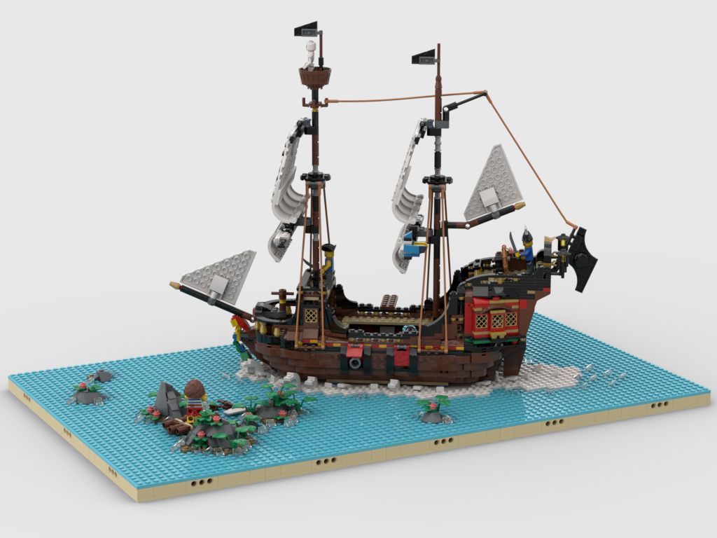 MOC - Pirates Diorama - Display for set 31109 - Pirate Ship