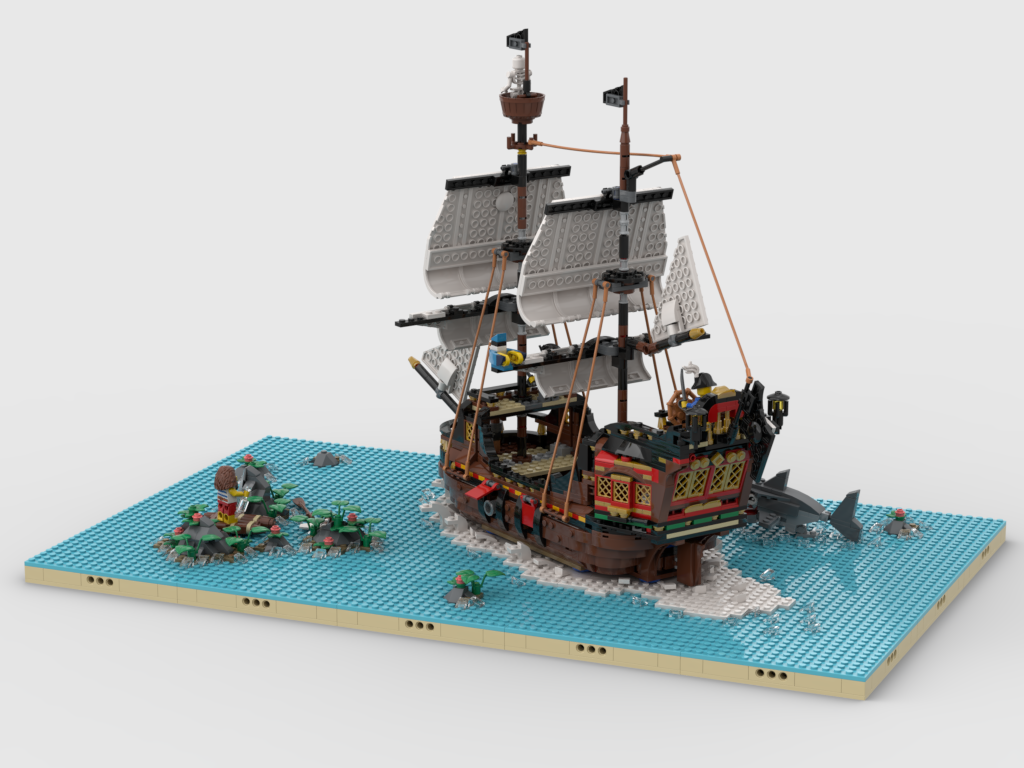 MOC - Pirates Diorama - Display for set 31109 - Pirate Ship