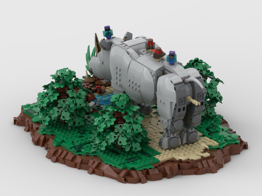 MOC - Display for set 31171 Majestic Rhino + Bonus