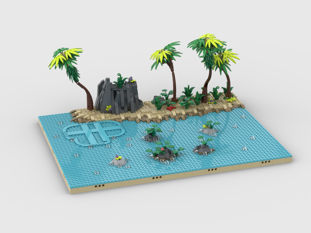 MOC - Pirates Diorama - Display for set 40566-1 - Ray the Castaway