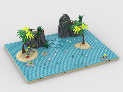 MOC - Pirates Diorama - Display for set 40597 + 31130