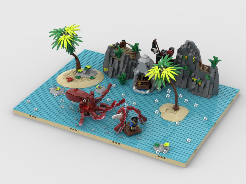 MOC - Pirates Diorama - Display for set 40597 + 31130