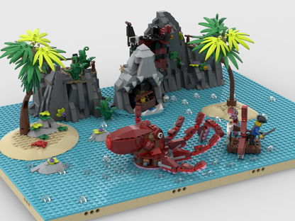 MOC - Pirates Diorama - Display for set 40597 + 31130