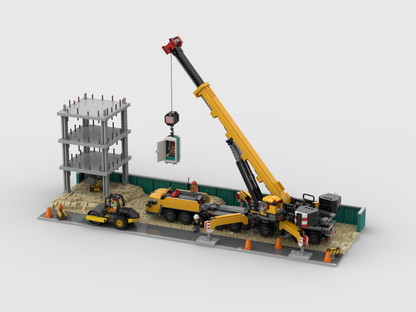 MOC - Modular Construction Site - Display for sets: 60409 + 60401 + 952403